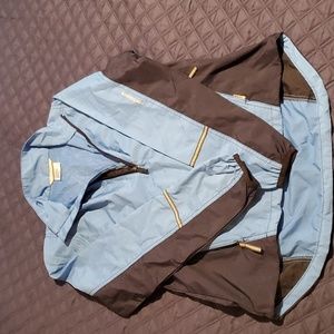 New Balance Running Quarter Zip Windbreaker w Reflective trim and back vent Sz M